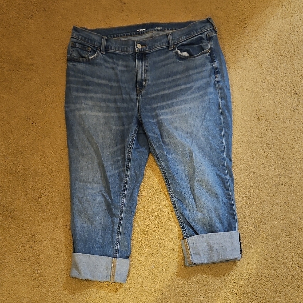 Old Navy Women's Boyfriend Jeans in Classic Blue